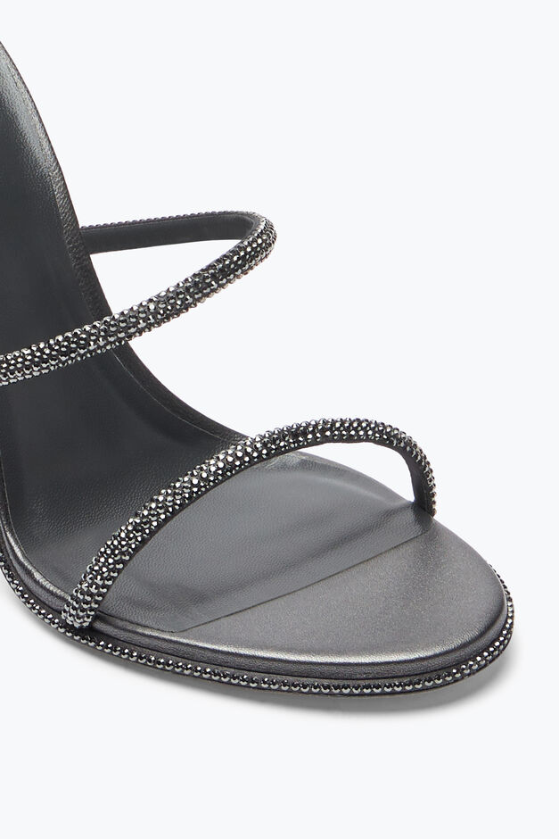 Cleo Anthracite Sandal With Crystals 105 Cleo Anthracite Sandal With Crystals 105
