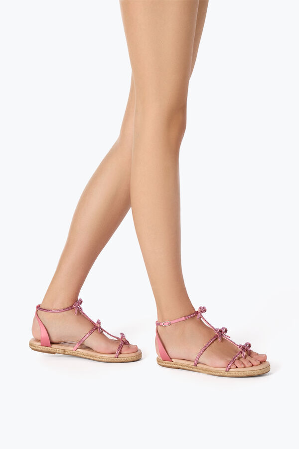 SANDALIA FLATFORM CATERINA ROSA CARAMELO 10