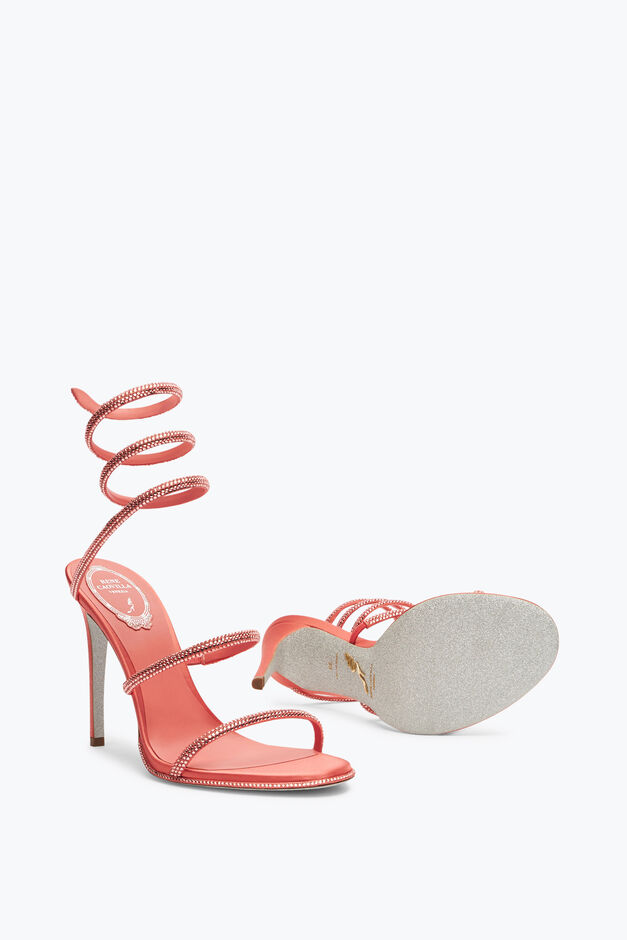 Cleo Peach Sandal With Crystals 105 Cleo Peach Sandal With Crystals 105