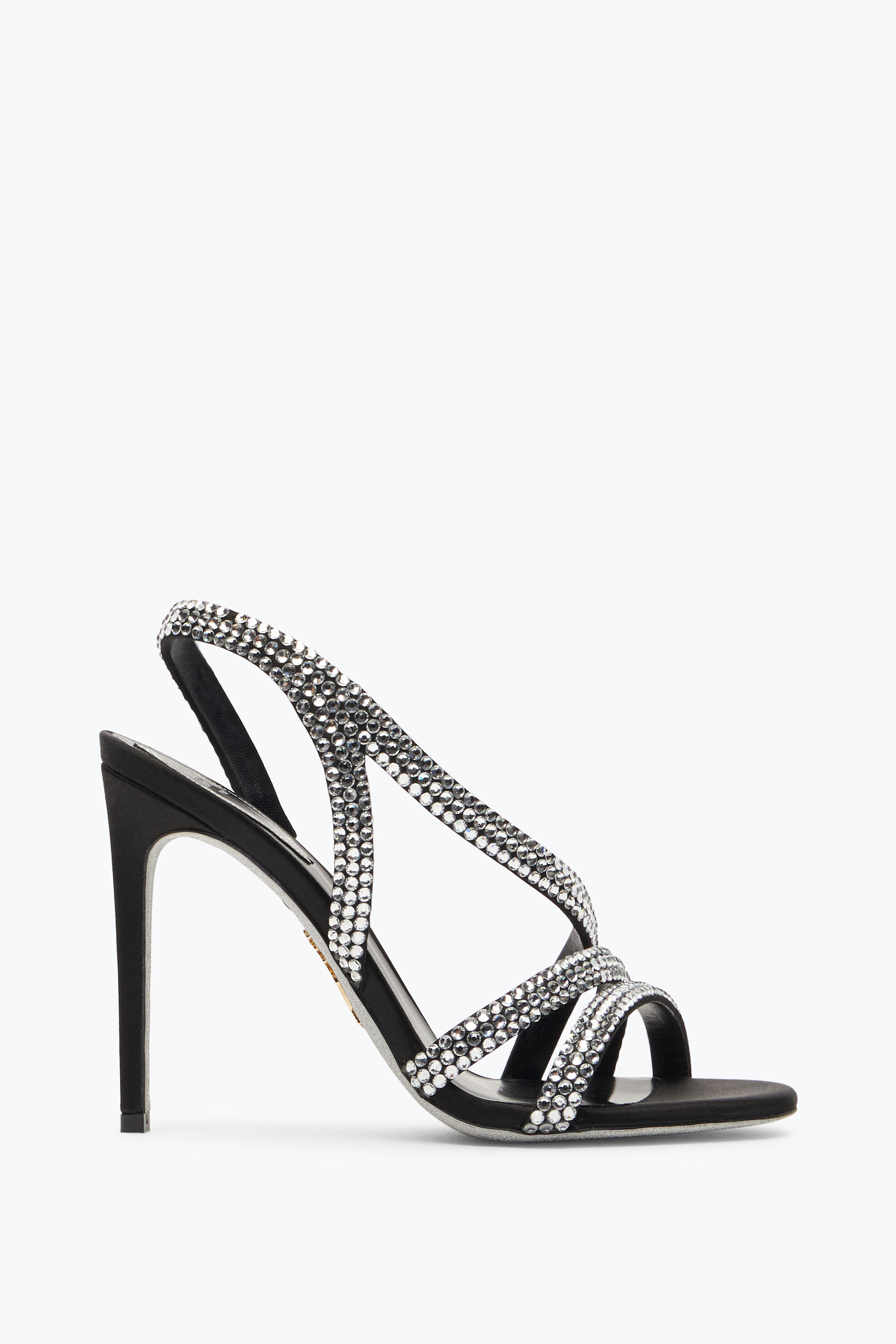 Black silver sandals discount
