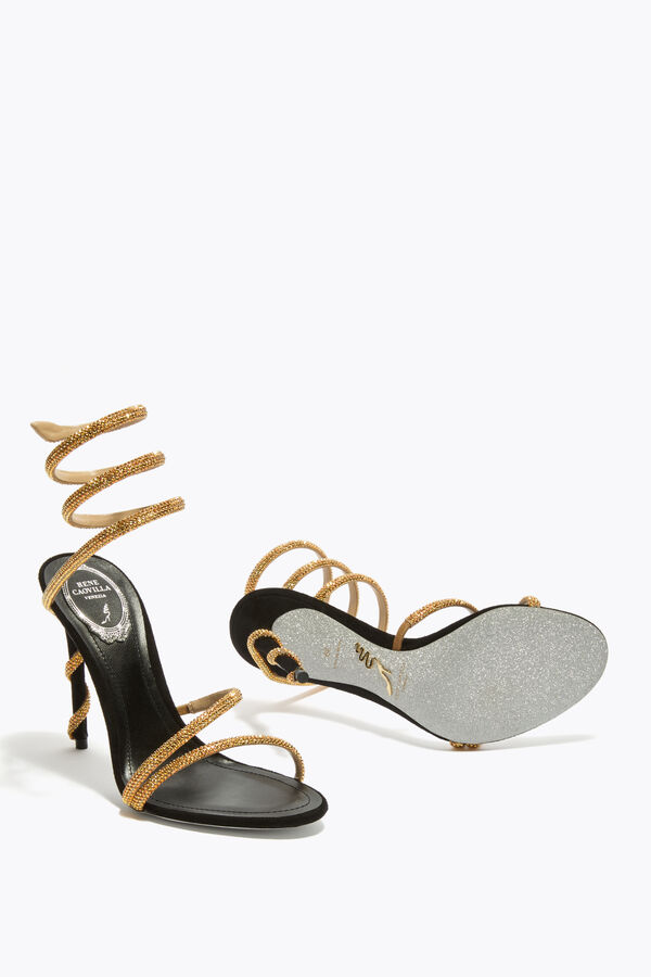 MARGOT SANDALE NOIRE ET OR 105