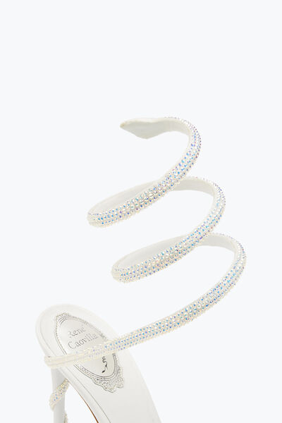 Jeweled MARGOT SWAROVSKI WHITE SANDAL JEWEL | Rene Caovilla®