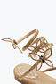 Butterflower Crystal Gold Sandal 10