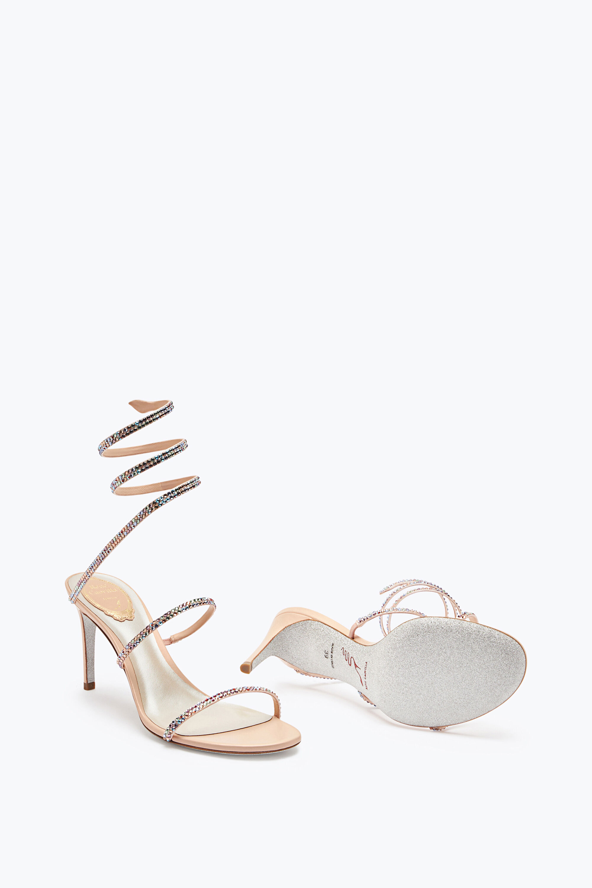 Jeweled Cleo Pink And Multicolor Sandal 80 | Rene Caovilla®