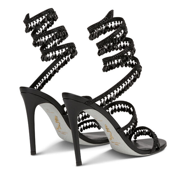 Chandelier Black Sandal 105 Sandals in Black for Women | Rene Caovilla®