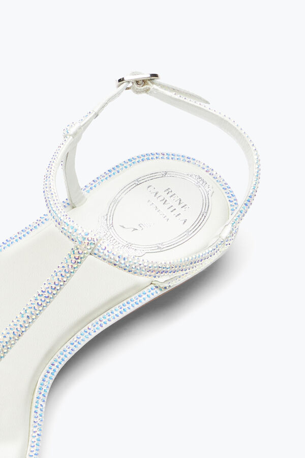 DIANA WHITE SANDAL WITH CRYSTALS 10