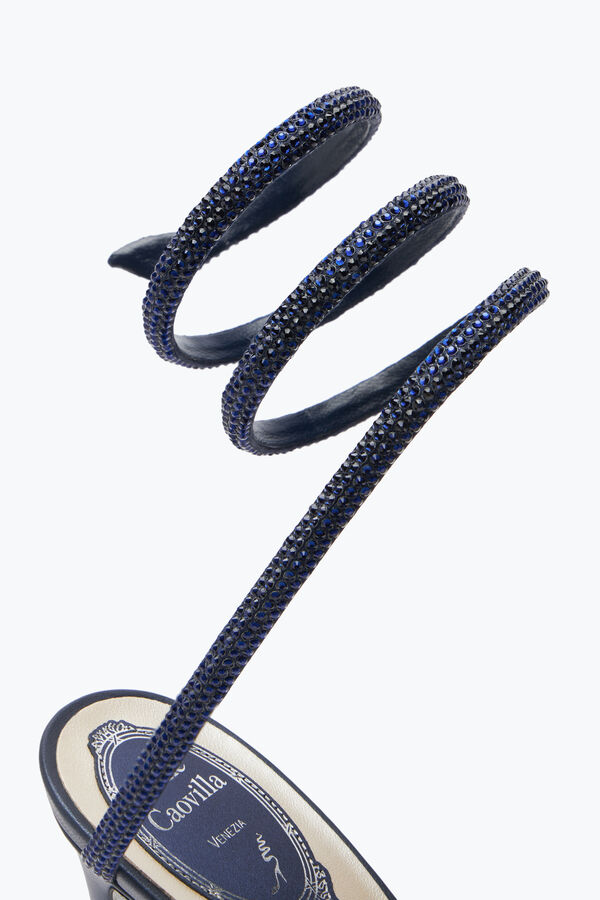 Sandale Bleu Fonc&eacute; Avec Cristaux Cleo 105
