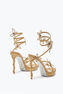 Margot Gold Platform Sandal With Butterflies 120