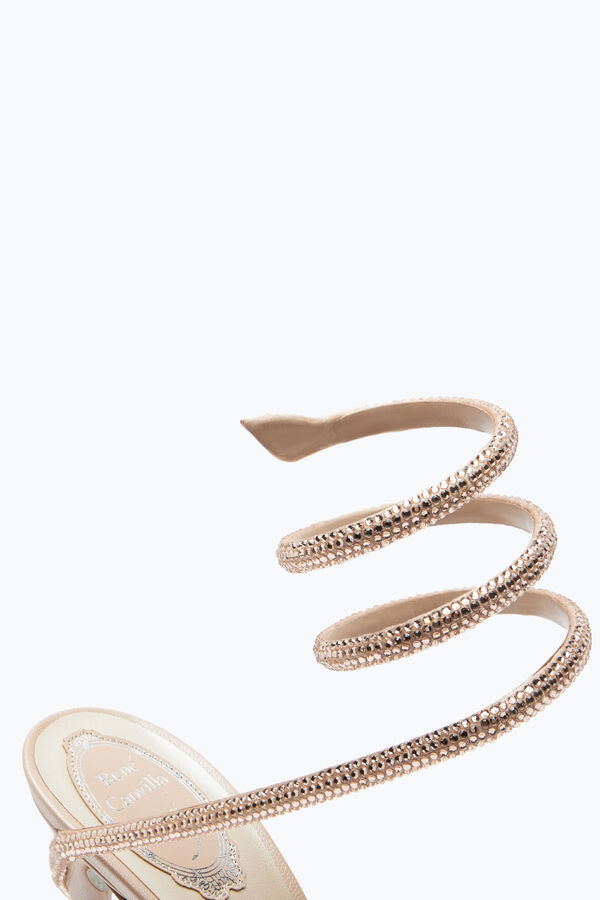MARGOT CRYSTAL BEIGE PLATFORM SANDAL 130
