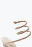 MARGOT CRYSTAL BEIGE PLATFORM SANDAL 130