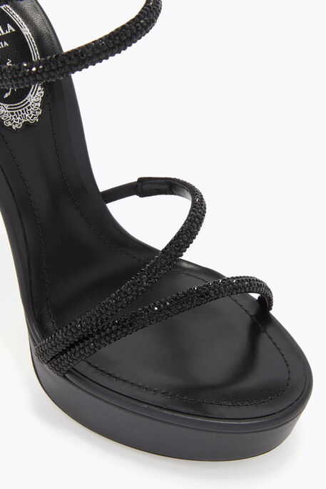 MARGOT BLACK PLATFORM SANDAL 130