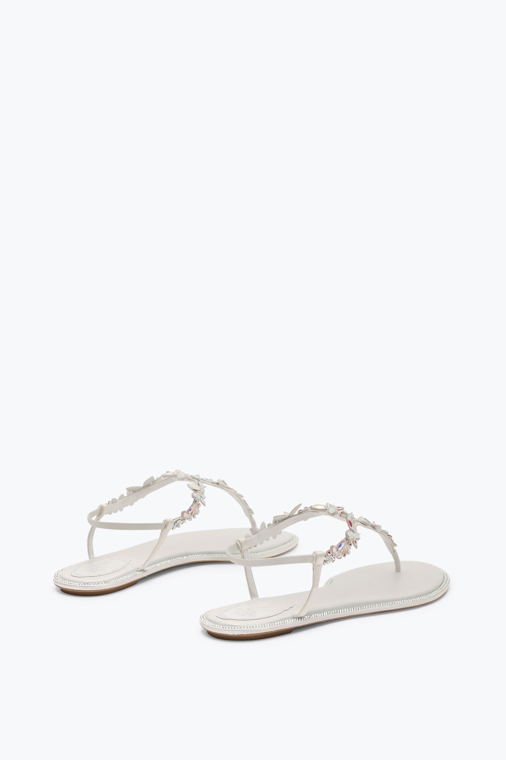 Jeweled EDEN IVORY THONG SANDAL 10 | Rene Caovilla®