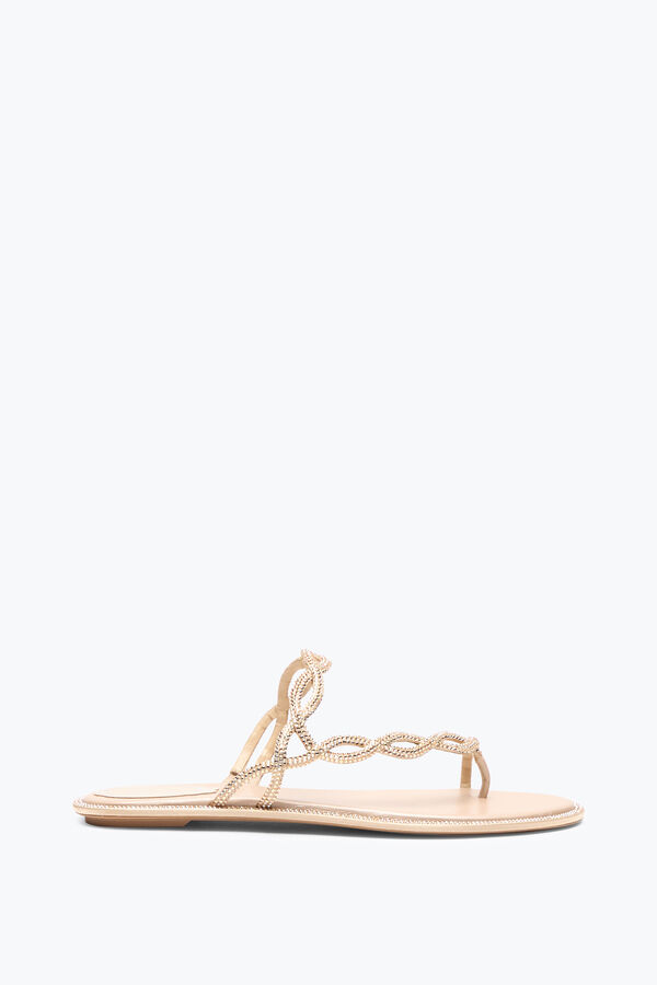 SANDALE PLATE BRAID NUDE 10