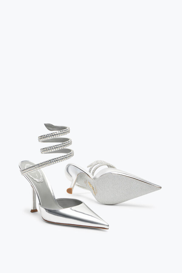 Cleo Silver Pump With Crystals