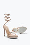 Margot Crystal Eggshell Platform Sandal 120