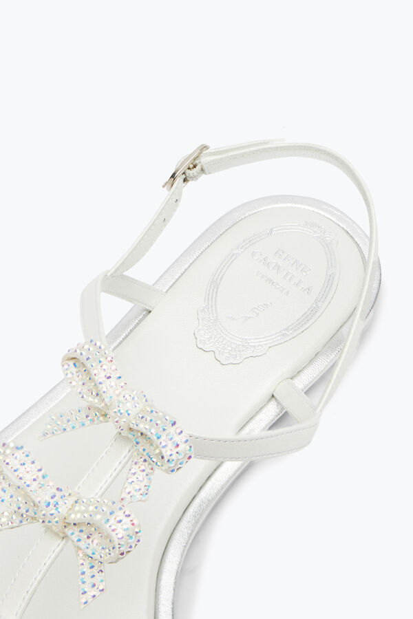 Caterina White Thong Sandal 10