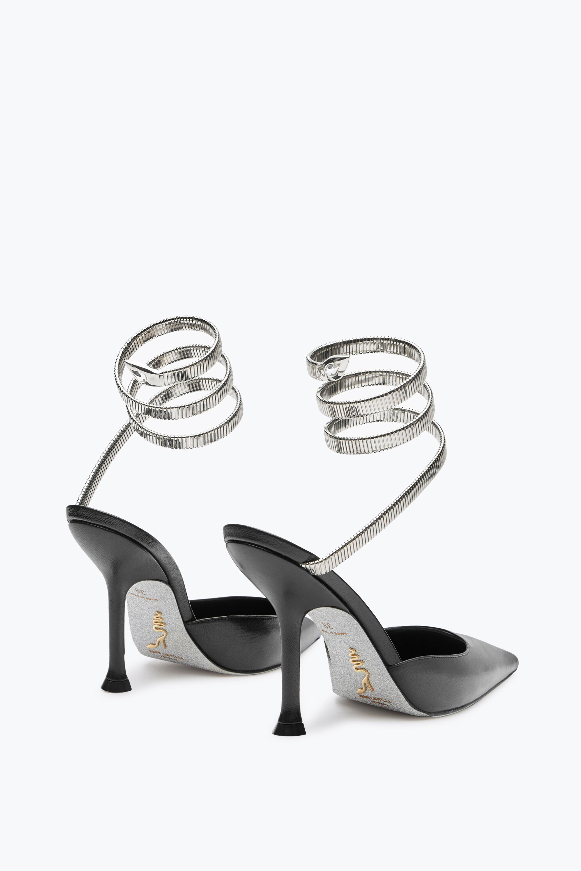 Black and silver pumps online