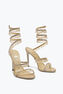 CHANDELIER CRYSTAL BEIGE SANDAL 105