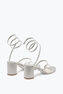 Silberfarbene Schmucksandalette Cleo
