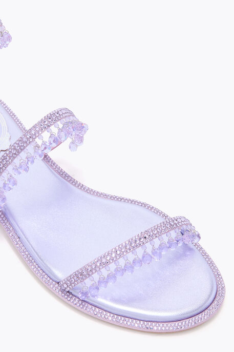 CHANDELIER METALLIC VIOLET FLAT SANDAL 10