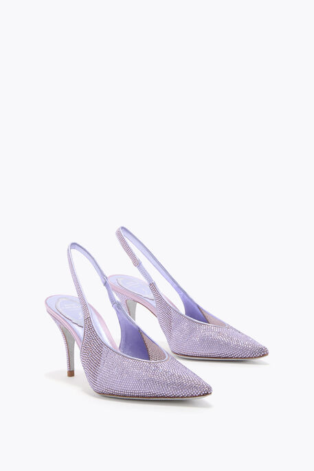 JINNY METALLIC VIOLET SLINGBACK 80