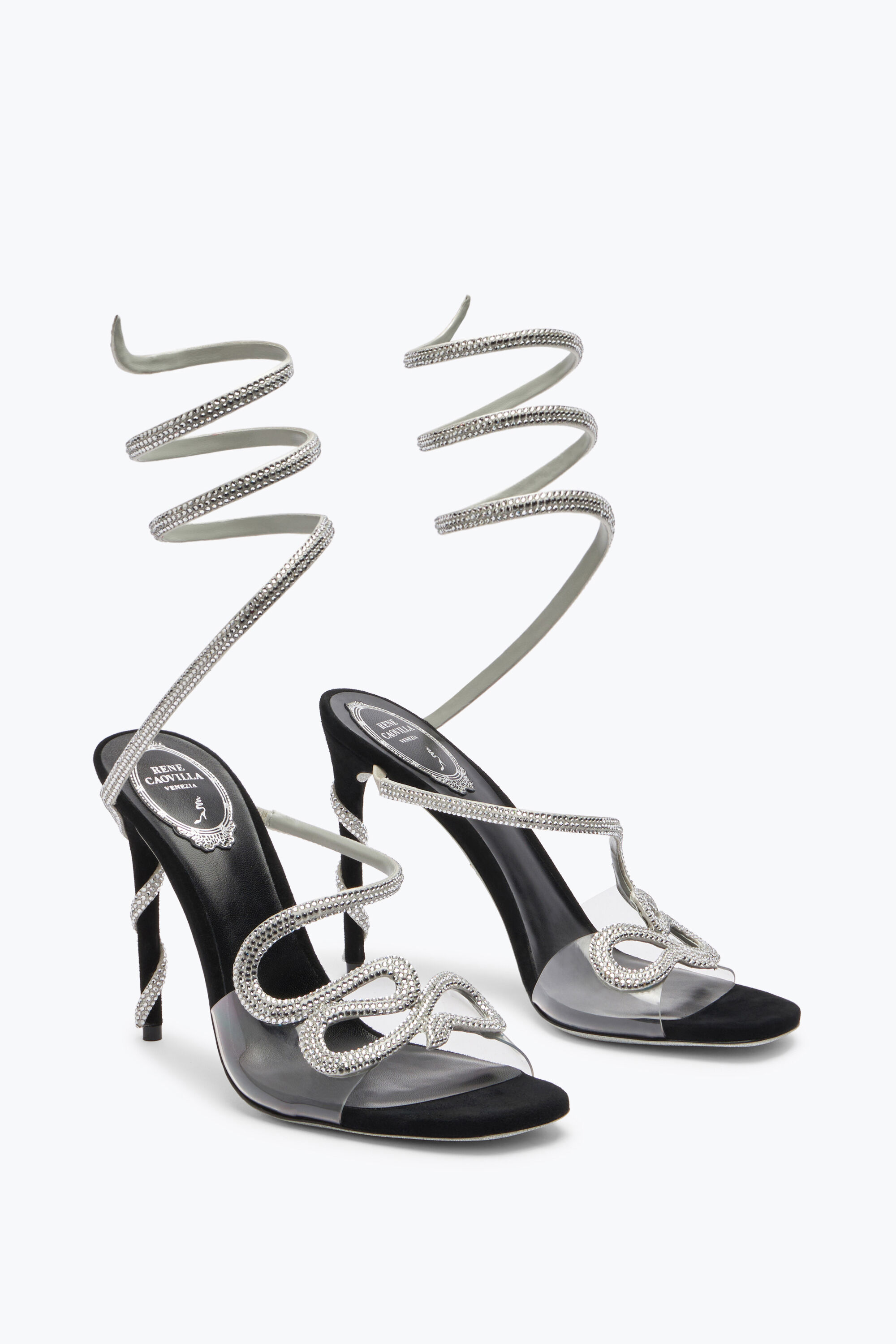 Morgana Pearl Grey Sandal 105 Sandals in Black for Women Rene