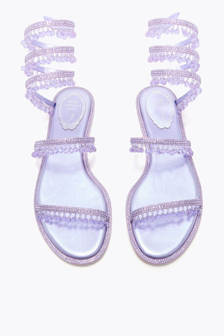 CHANDELIER METALLIC VIOLET FLAT SANDAL 10