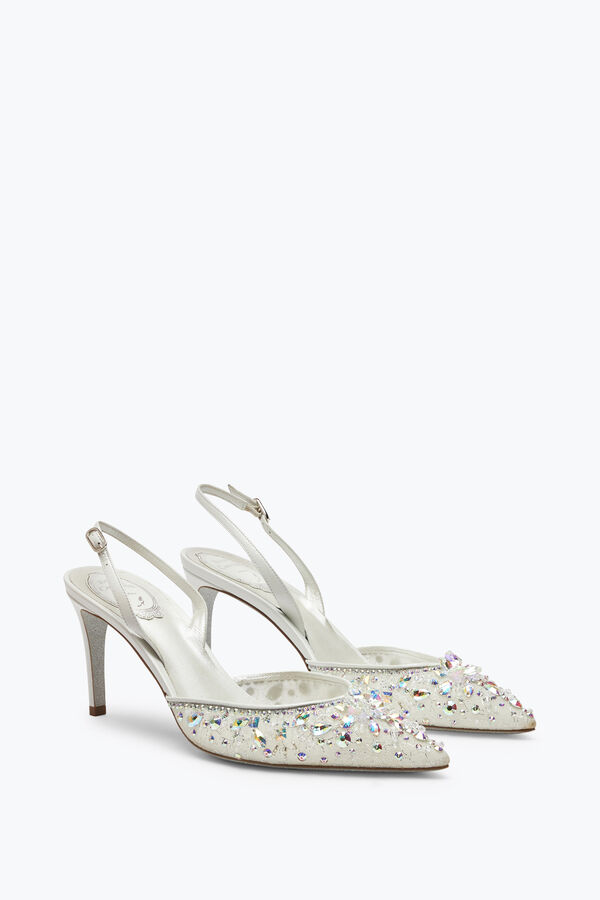 Wei&szlig;e Slingpumps Cinderella 75