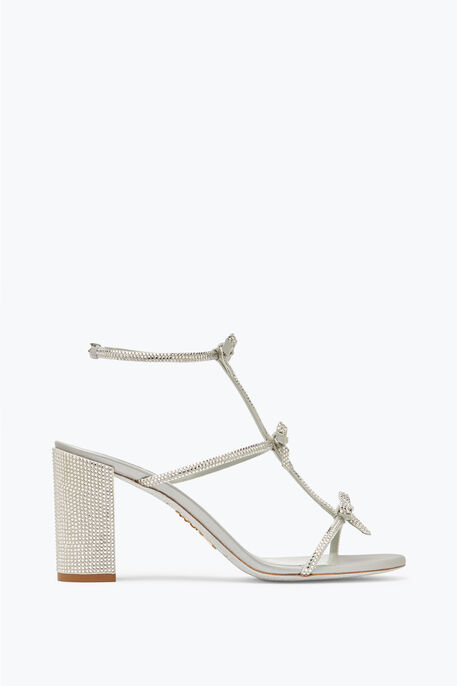 Caterina Silver Sandal With Crystals 80 Caterina Silver Sandal With Crystals 80
