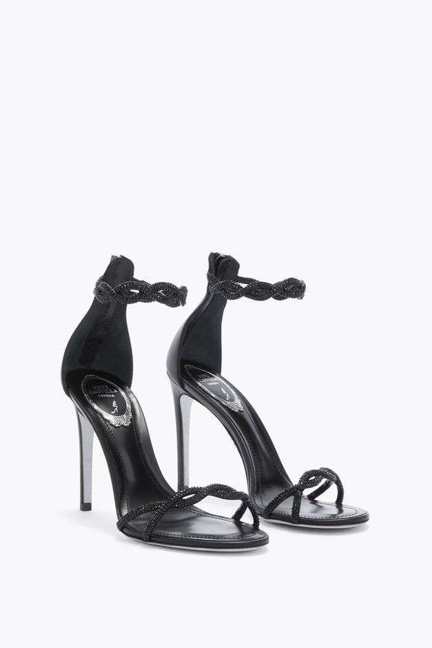 BRAID BLACK SANDAL 105