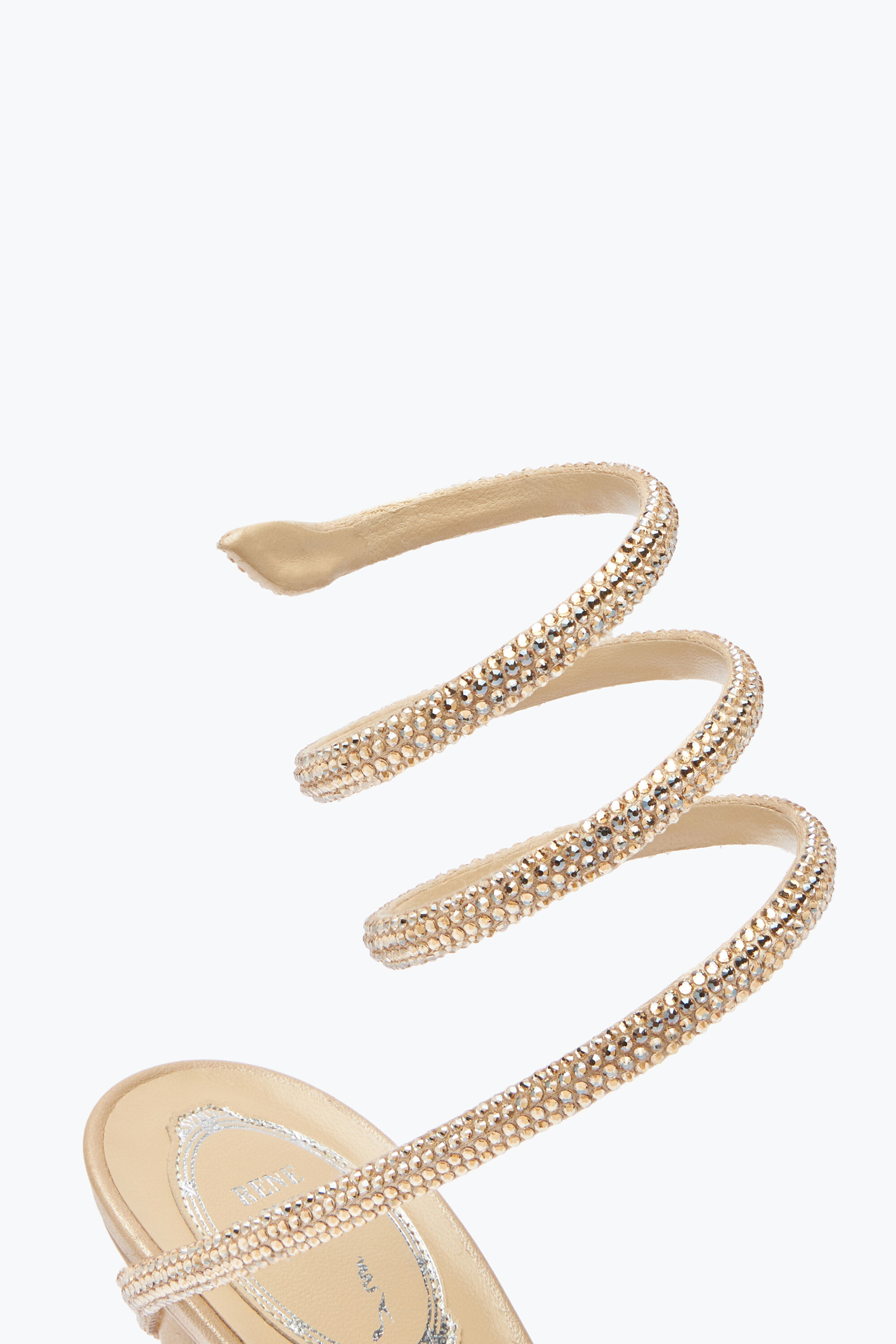 Jeweled MARGOT CRYSTAL GOLD SANDAL 105 | Rene Caovilla®