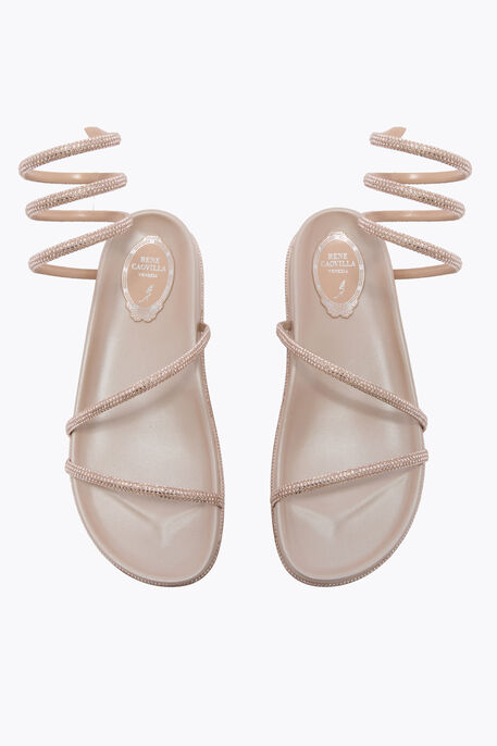 GISELE NUDE FLATFORM SANDAL 20