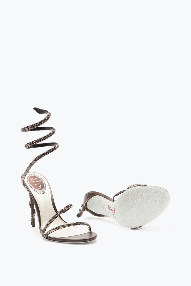 Margot Crystal Brown Sandal 105 Margot Crystal Brown Sandal 105