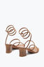 SANDALE CLEO EN CUIR D’AYERS COGNAC 50