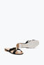 MARTHA SCHWARZE FLACHE SANDALE 10
