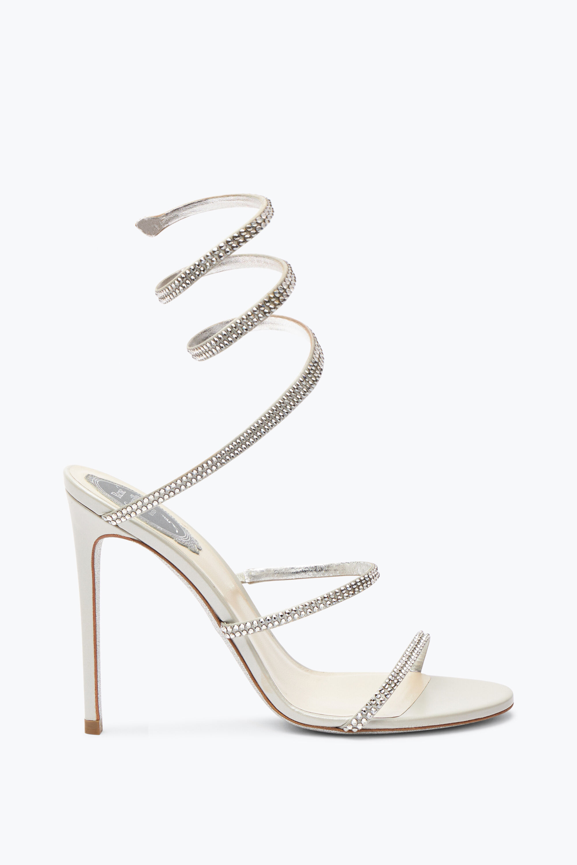 Grey clear heels top