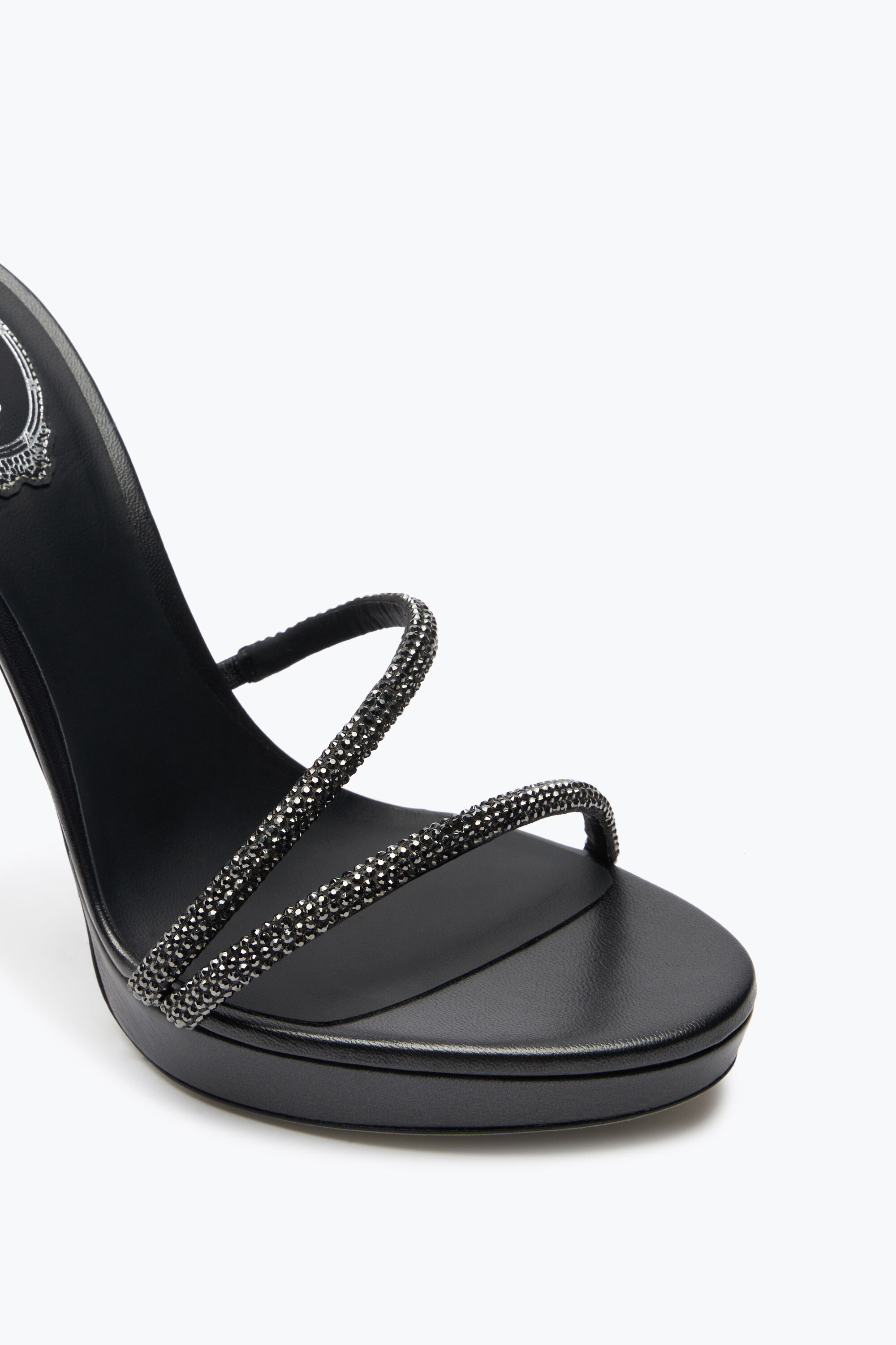 Black crystal sandals new arrivals