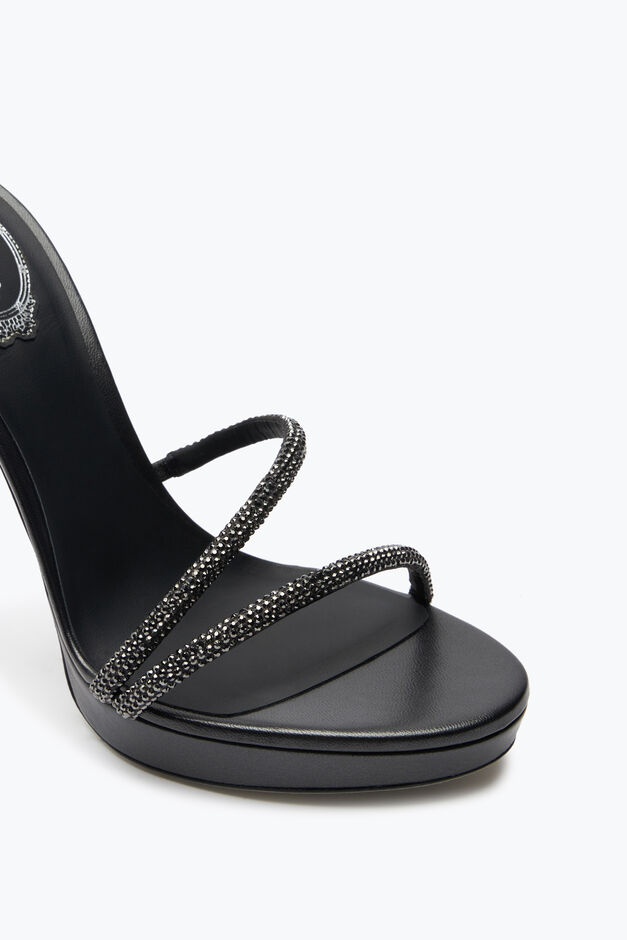 MARGOT CRYSTAL BLACK PLATFORM SANDAL 120 MARGOT CRYSTAL BLACK PLATFORM SANDAL 120