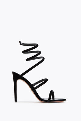 Jeweled CLEO BLACK VELVET SANDAL 105 | Rene Caovilla®