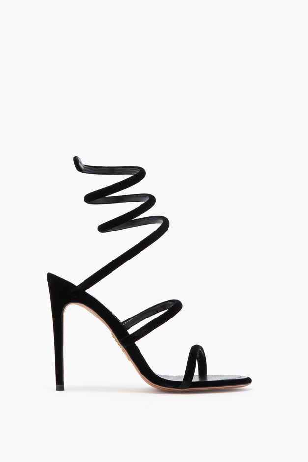 CLEO BLACK VELVET SANDAL 105 CLEO BLACK VELVET SANDAL 105