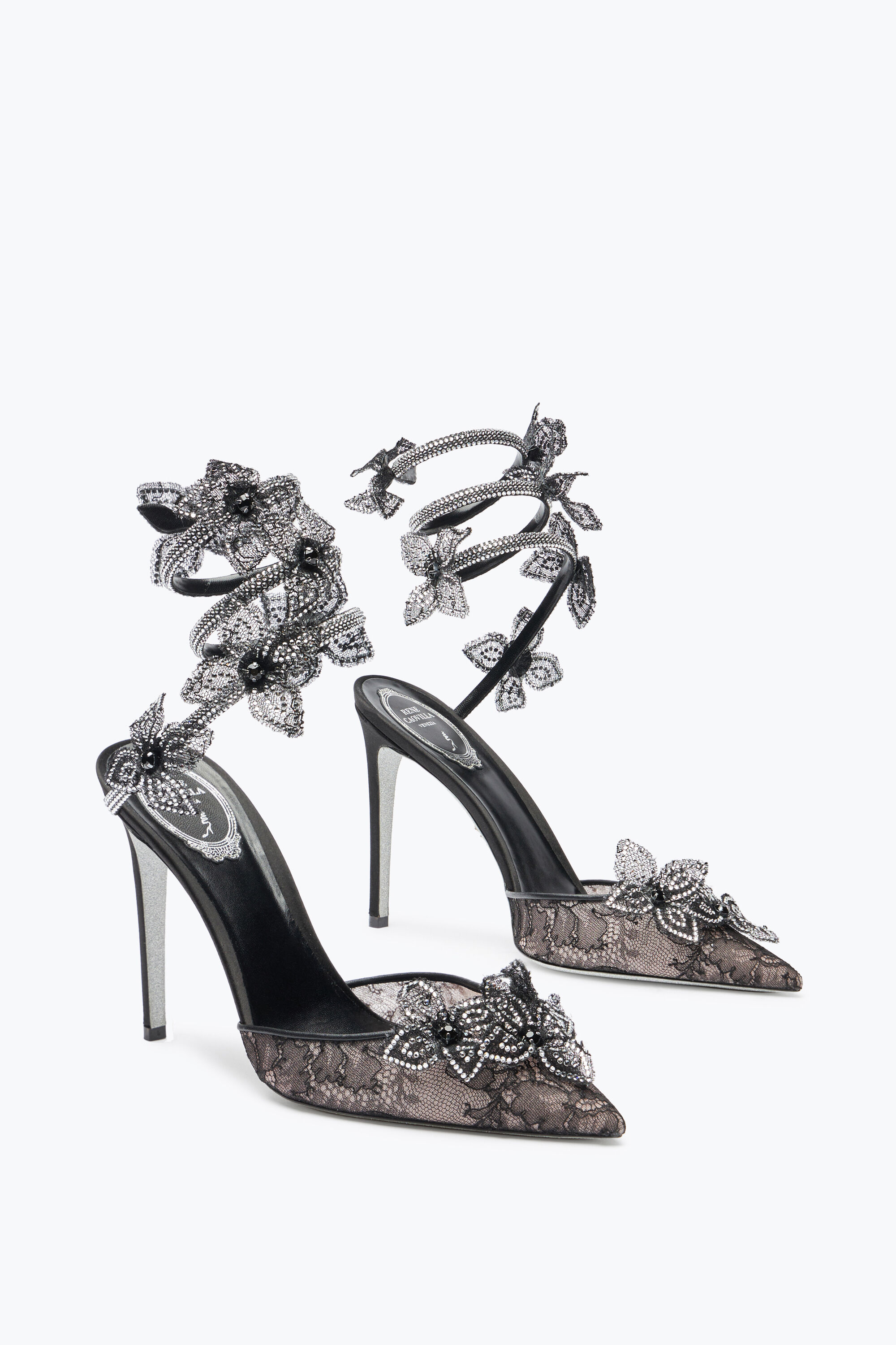 Escarpin noir et argent clearance
