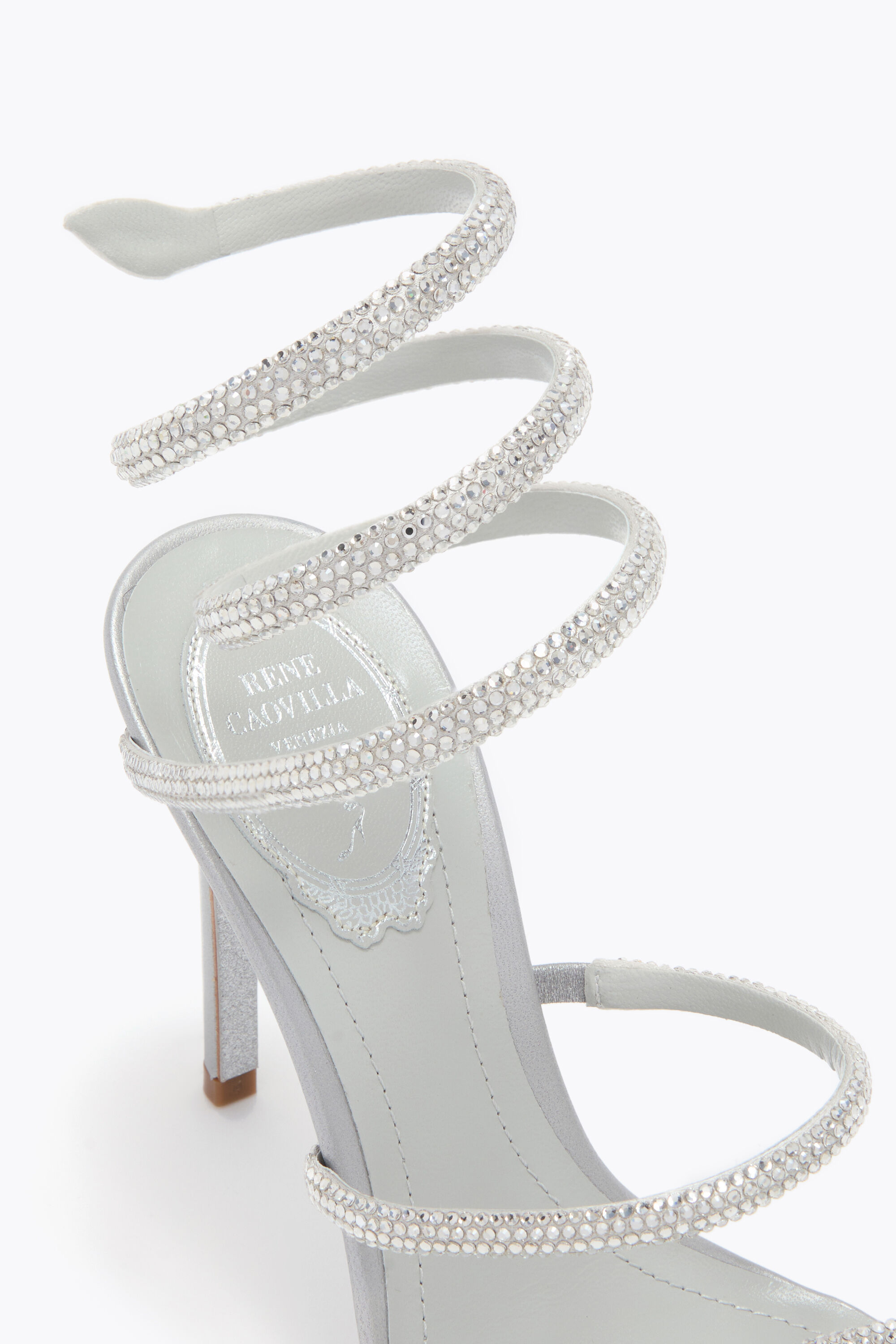 【即日配送】Rene Caovilla シルバー ハイヒール Jeweled CLEO | Rene Caovilla®