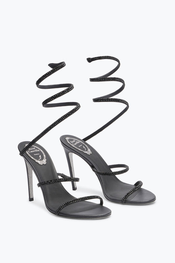 Sandalias altas con joyas negras CLEO