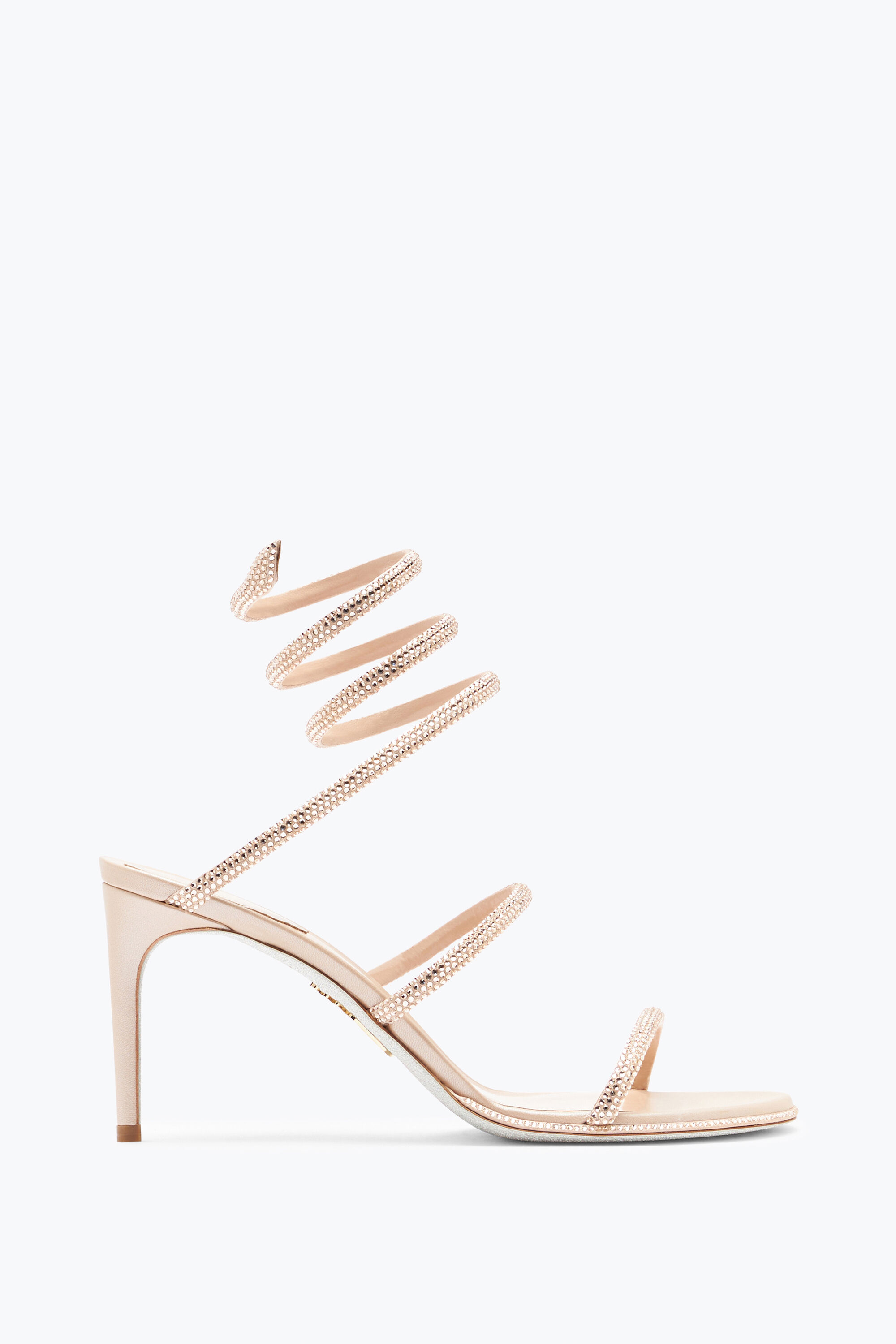 cleo.  Jeweled Cleo Crystal Gray Sandal 80 | Rene Caovilla®