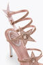 STAR CLEO ROSE GOLD SATIN/STRASS SANDAL