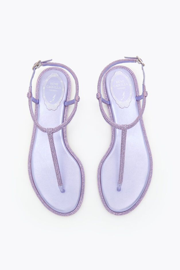 DIANA SANDALE MIT KRISTALLEN 10 IN FLIEDER
