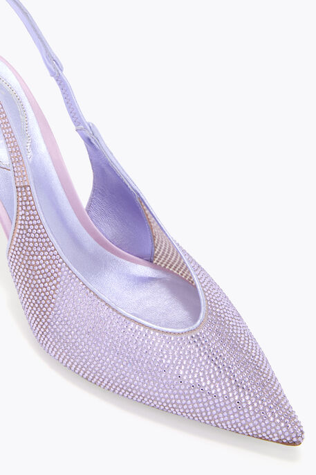 JINNY METALLIC VIOLET SLINGBACK 80
