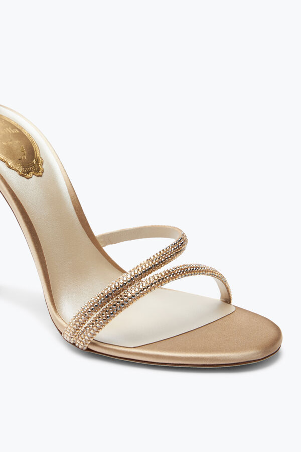 Irina Crystal Champagne Mule 105