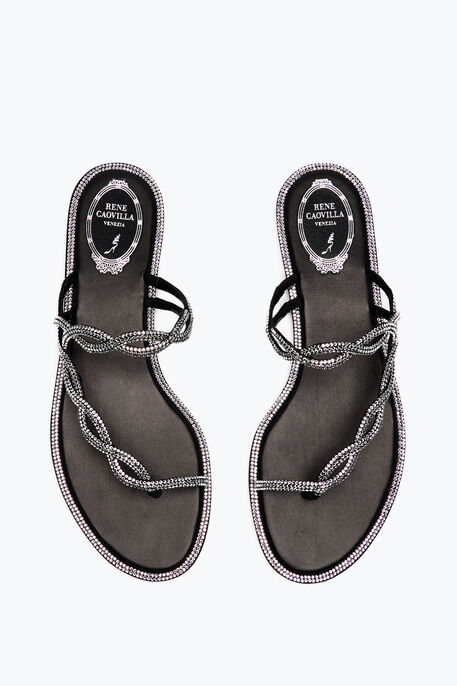BRAID BLACK FLAT SANDAL 10 BRAID BLACK FLAT SANDAL 10