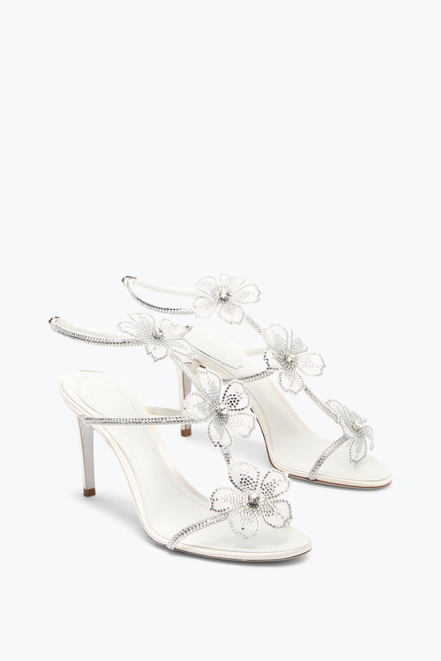 PEACH FLOWER IVORY SANDAL 80 PEACH FLOWER IVORY SANDAL 80